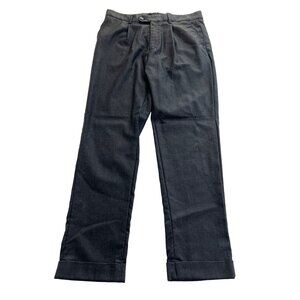 Massimo Dutti Cuffed Pants in Midnight